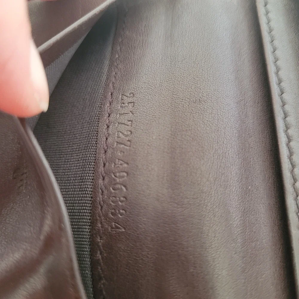 Gucci Guccissima Brown Leather Card Case Wallet GG Monogram 251727-496334 Italy‎